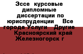 Эссе, курсовые, дипломные, диссертации по юриспруденции! - Все города Услуги » Другие   . Красноярский край,Железногорск г.